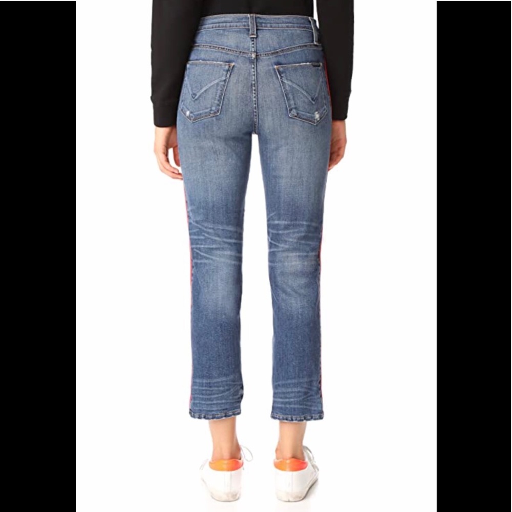 Hudson Zoey High Rise Red Tuxedo stripes Jeans 27 - Picture 15 of 16
